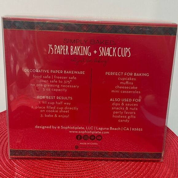 Simply Baked Baking Cups Red Joy 75 pieces NWT - Picture 5 of 5
